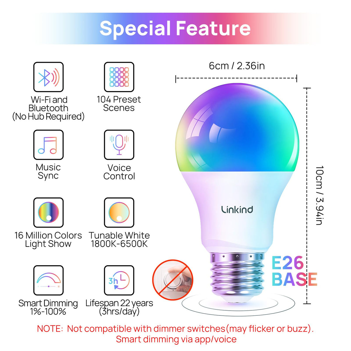 Linkind color changing light ambiance for vibrant RGB scenes and mood lighting