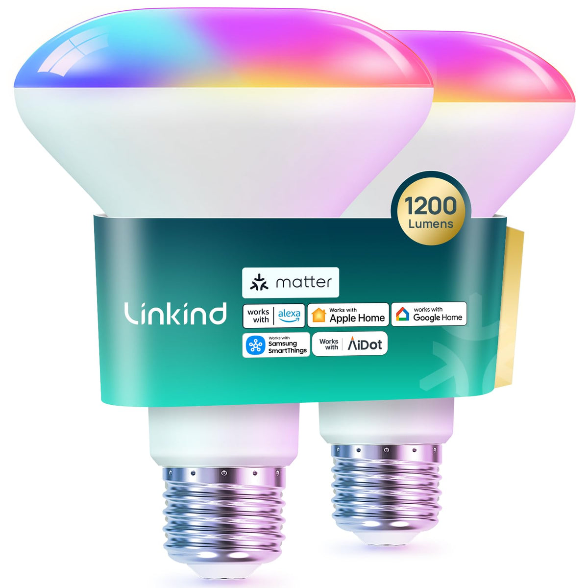 Linkind Matter BR30 bulb in a recessed can delivering bright 1200 lm