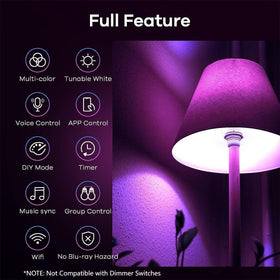 Linkind Matter bulb connected to 2-4GHz WiFi with remote control