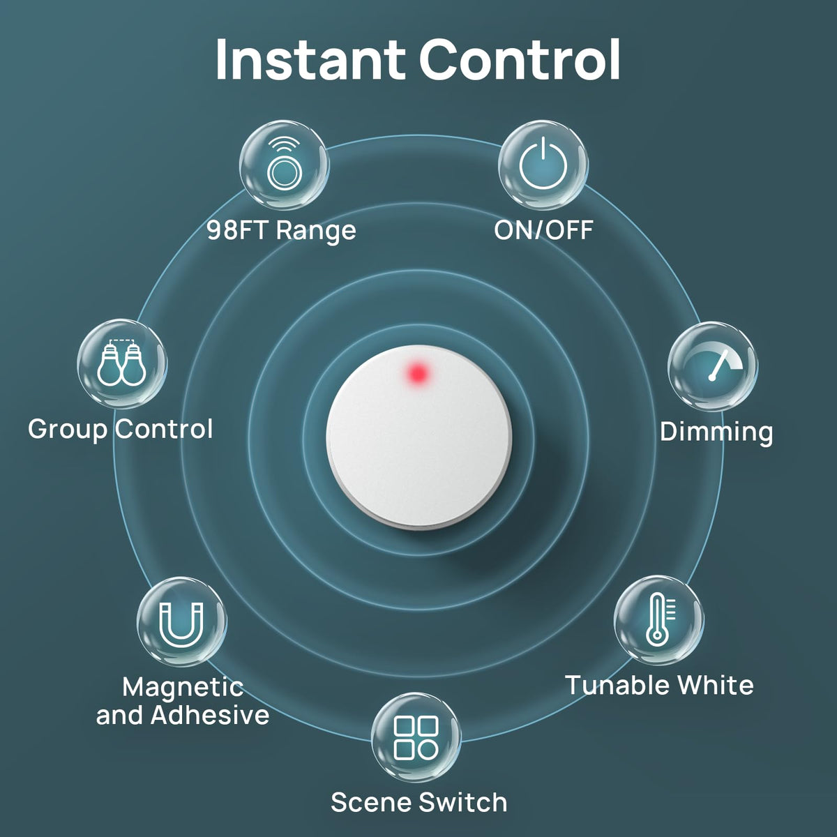 Linkind Matter smart light bulbs displaying millions of colors for mood lighting