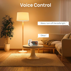 Linkind Matter bulb showing smart home scene compatibility.