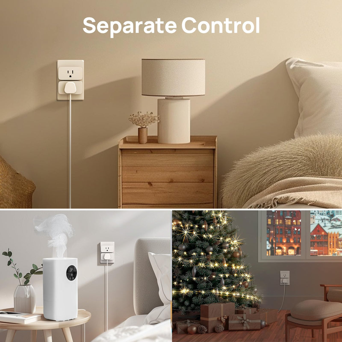 Linkind Matter Smart Plug controlled by voice assistant for hands-free use.