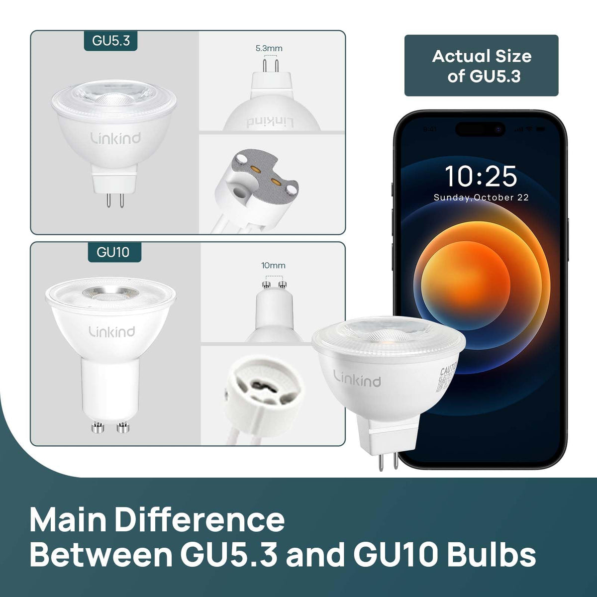 Linkind MR16 LED bulb with 40-degree beam for focused accents.