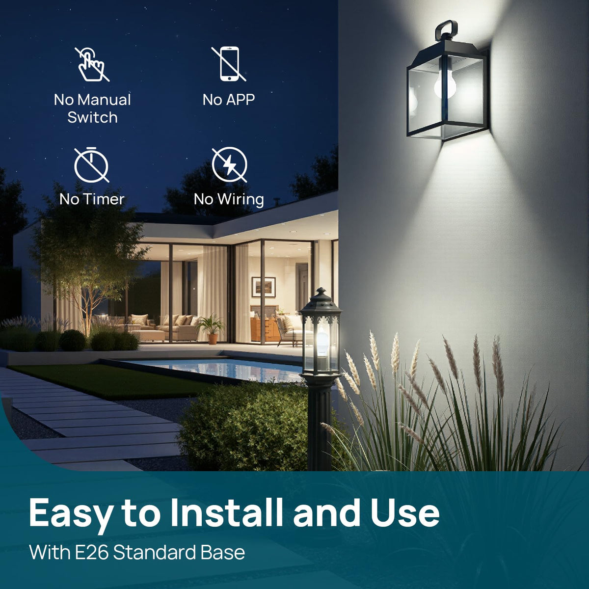Linkind sensor LED A19 porch light for hands-free outdoor brightness