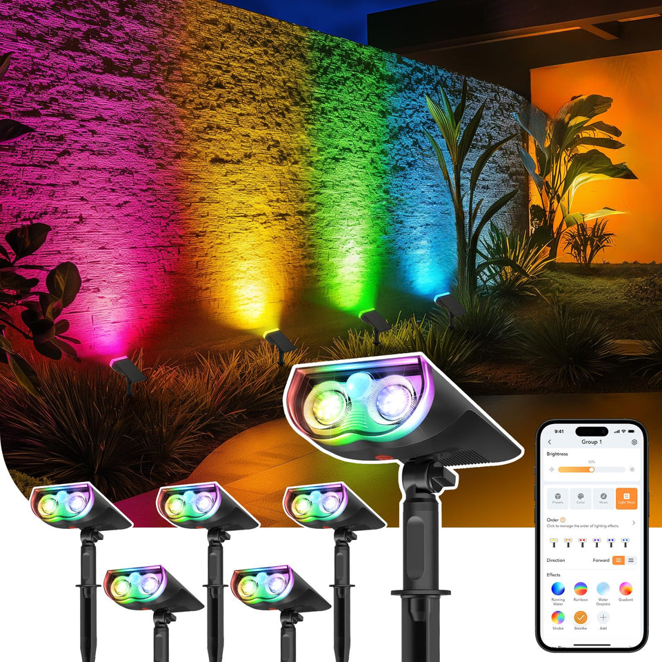 Linkind SL5 motion sensor spotlight illuminating a walkway for safer night travel