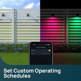 Linkind SL5C music sync lights pulsating to rhythm for outdoor events.