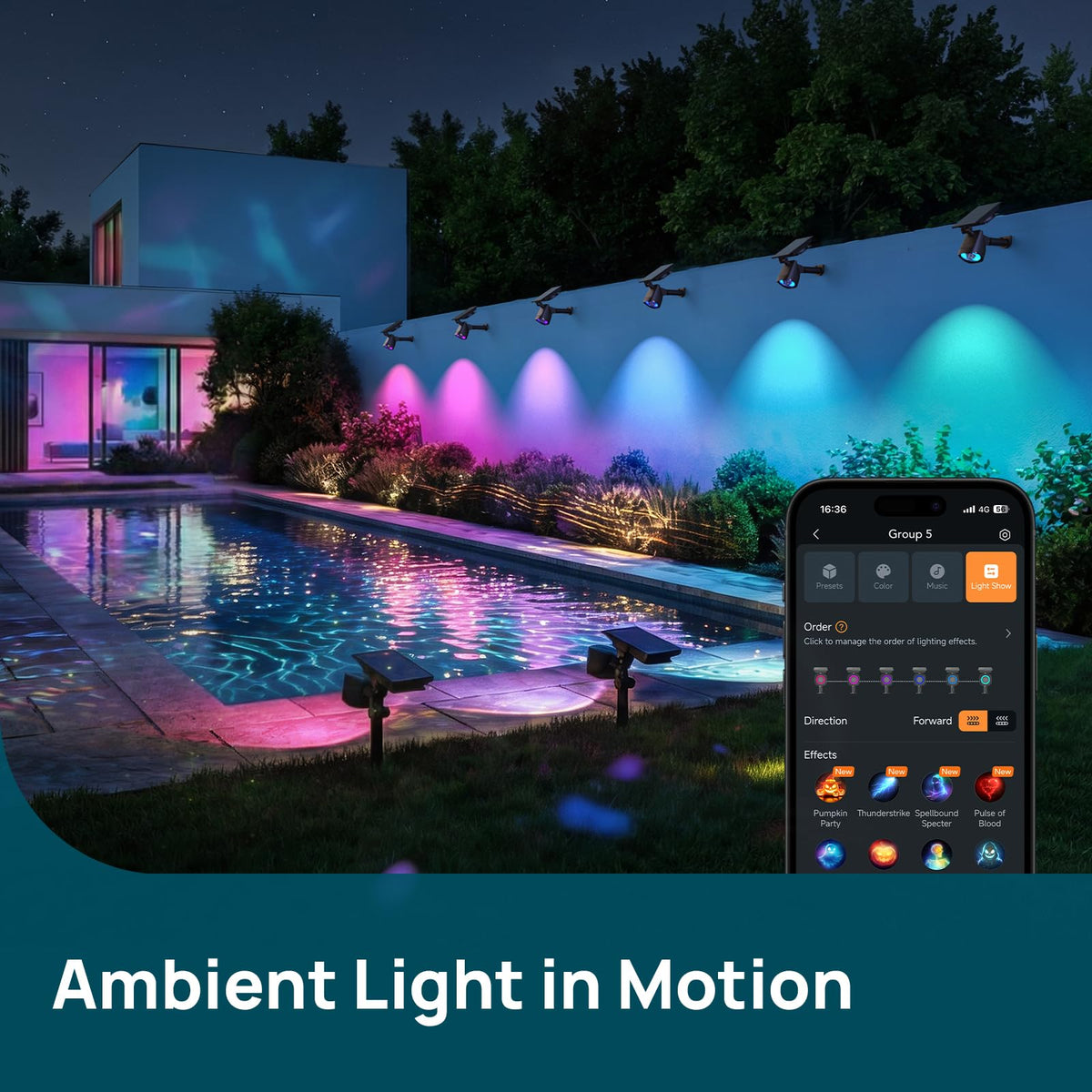 Linkind SL6C AiDot app control enhances outdoor lighting management.
