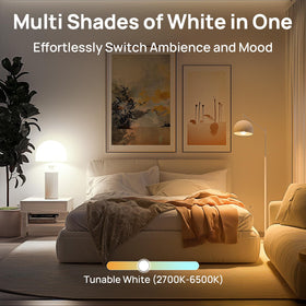 Linkind Smart Bulb with voice control demonstrated on a smart speaker.