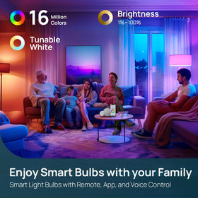 Linkind smart bulbs respond to Alexa and Google Assistant for hands-free lighting.