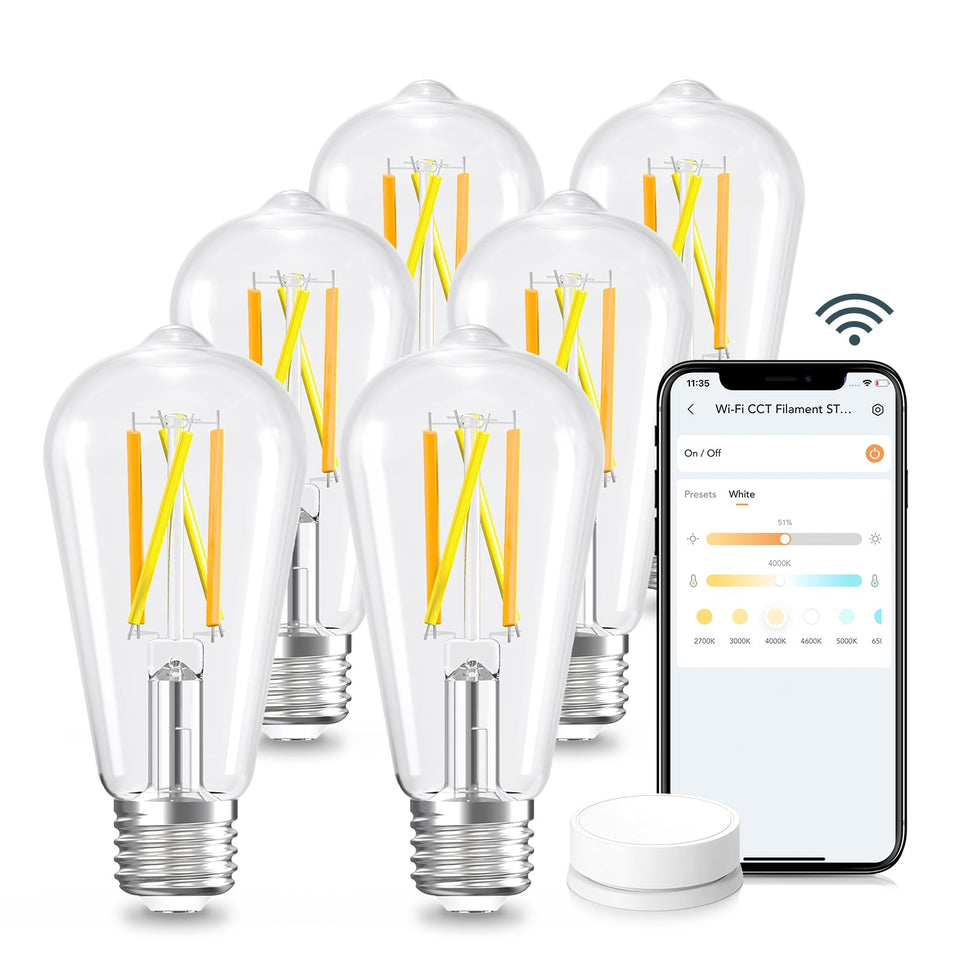 Linkind Smart Edison Bulbs: 2700K–6500K range for adaptable lighting