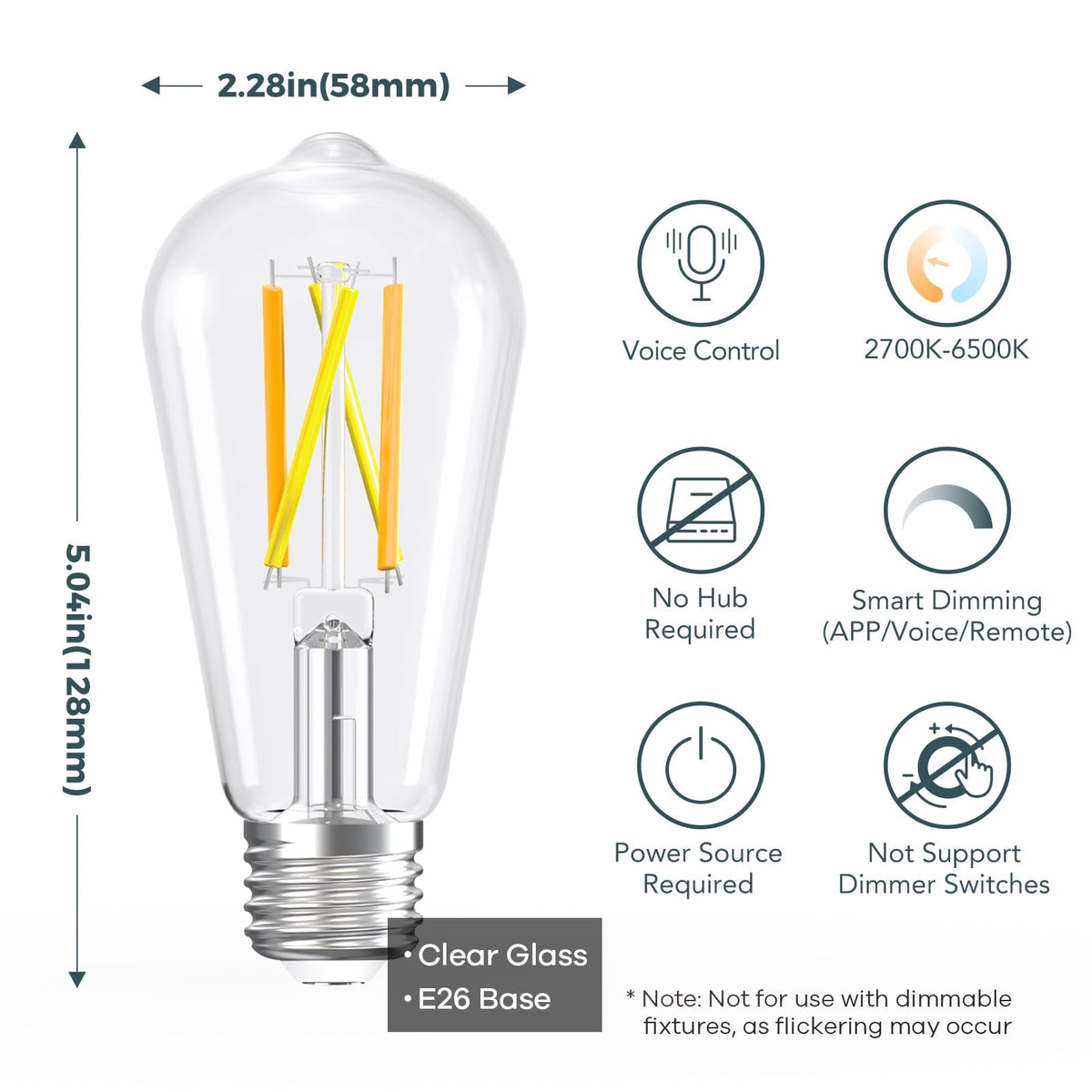 Linkind bulbs dimmable from 1% to 100% for precise ambience