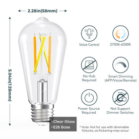 Linkind bulbs dimmable from 1% to 100% for precise ambience