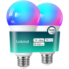 Linkind smart light bulbs deliver 1600 lumens for bright, versatile room lighting.