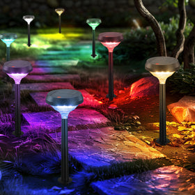 Linkind solar pathway lights illuminate walkways with a soft, even glow for safe nighttime navigation.