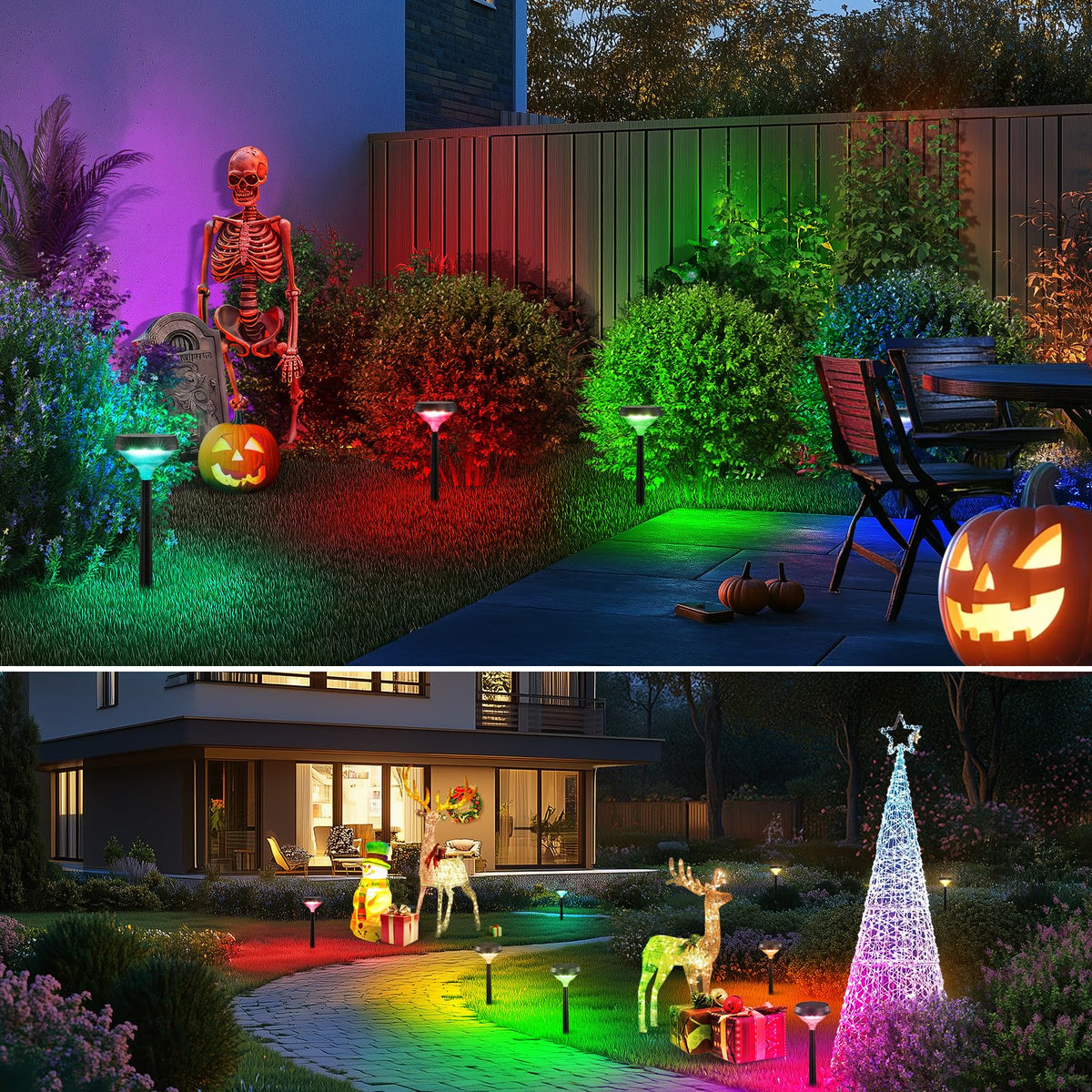 Linkind St Patricks Day lights add festive color to pathways.