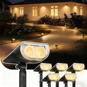 Linkind StarRayS solar light tree spotlight for dramatic garden illumination.