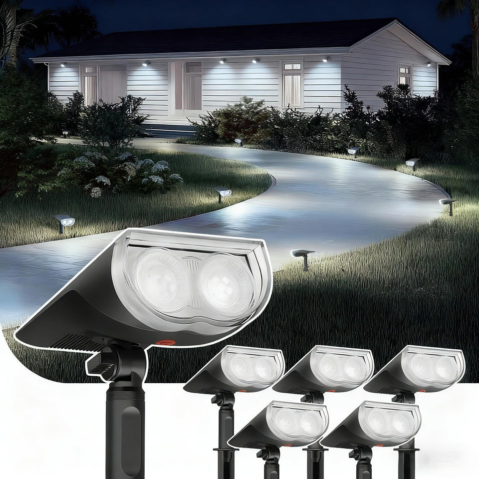 Linkind StarRayS spotlight on a tree for landscape lighting