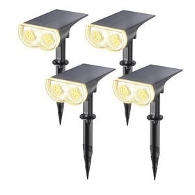 Linkind StarRay dusk-to-dawn spotlight, front view for safe garden lighting.