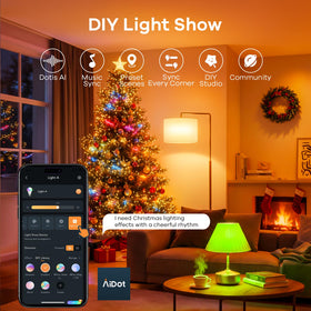 Linkind bulb showing 16 million colors for mood lighting