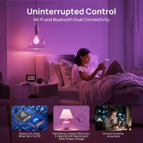 Linkind LED bulb controlled via AiDot app for on/off, dimming, and schedules