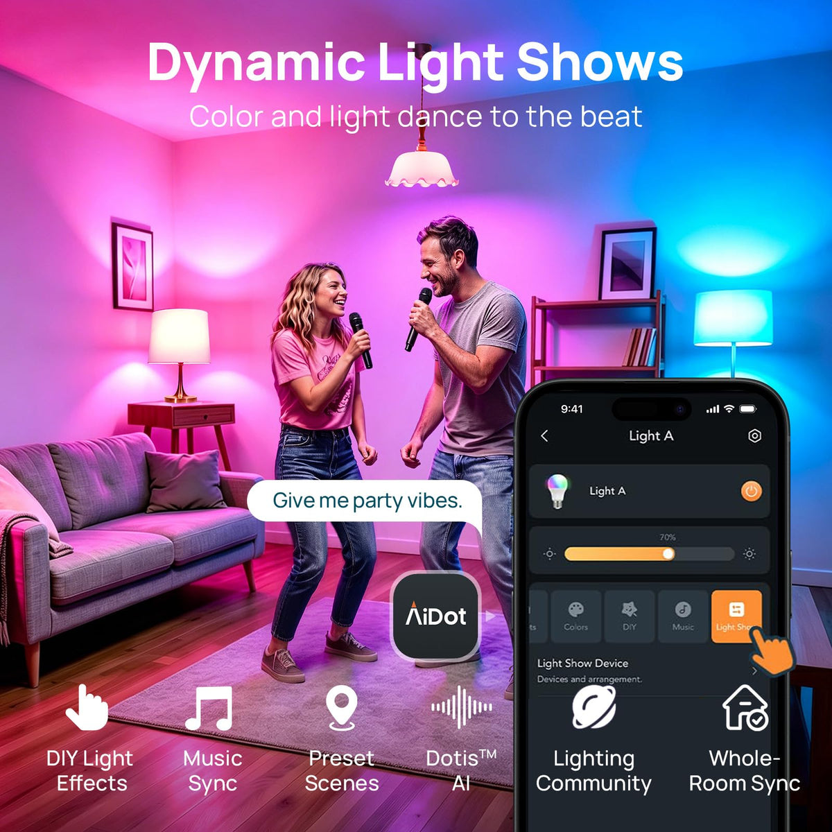 Linkind bulb with voice control compatible with Alexa and Google Assistant