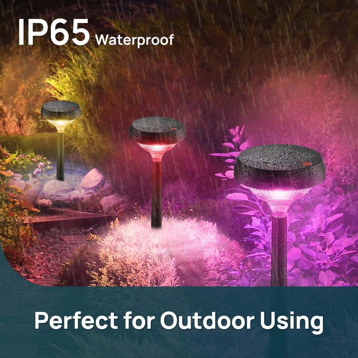 Linkind solar lights create inviting landscapes in yards, patios, and borders.