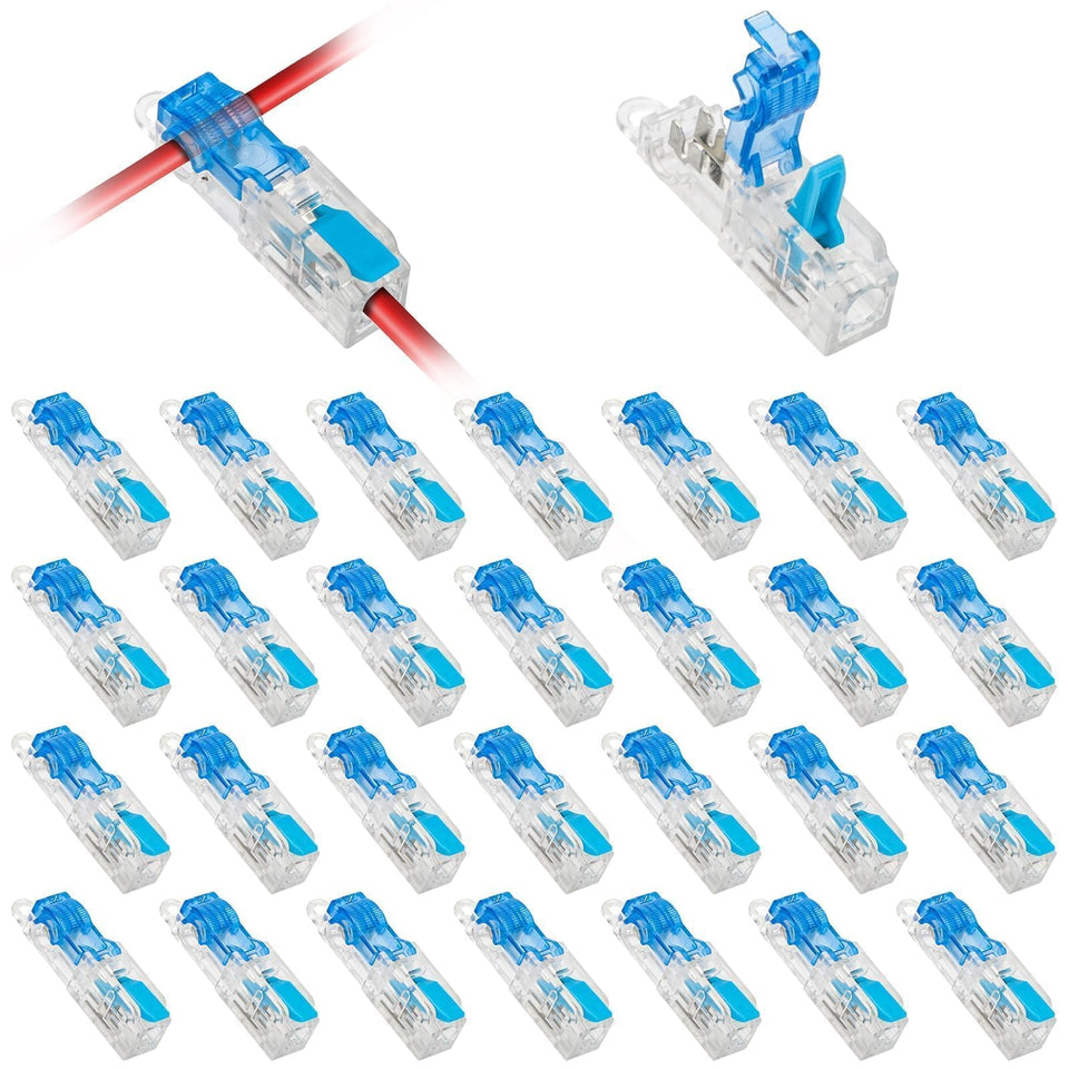 Linkstyle T Tap Lever Connector set for quick, solderless wiring.