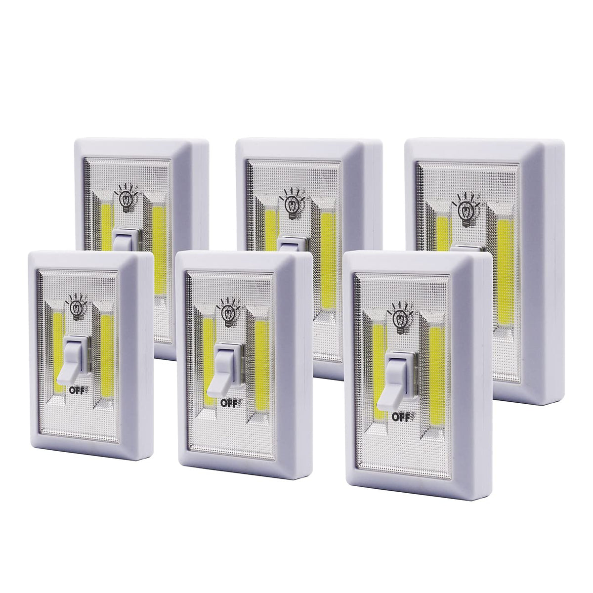 LINLUX battery-operated switch LED lights mounted on a wall for instant hallway illumination