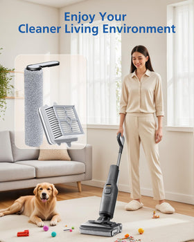 LINNIW F25 cleaning brush included for easy maintenance after vacuuming.