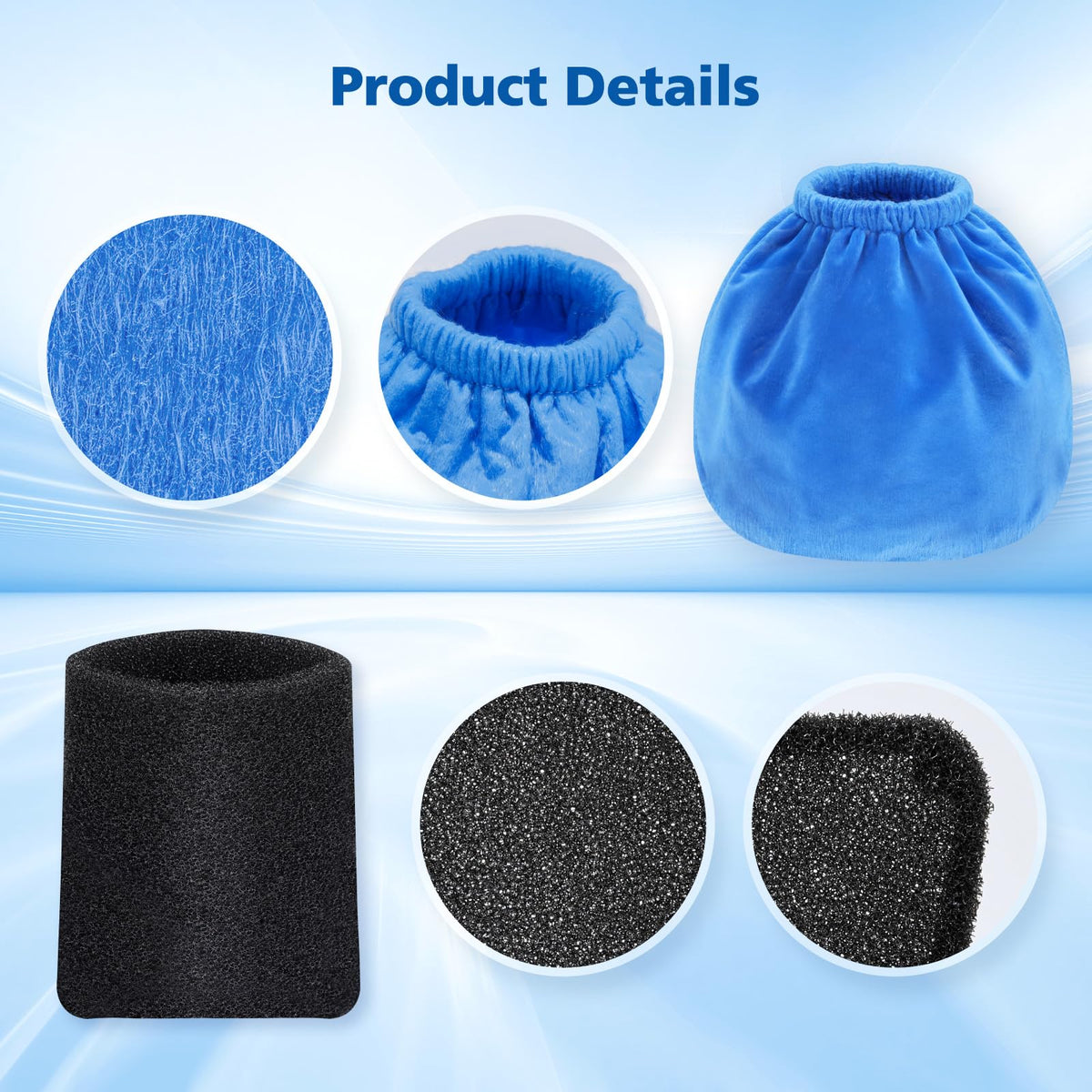 LINNIW VRC2 cloth filter—washable design for repeated use.