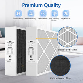 LINNIW coconut-activated carbon filter material close-up emphasizes filtration media