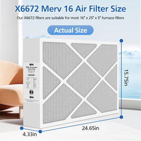 LINNIW X6672 installation ease image shows tool-free filter replacement option