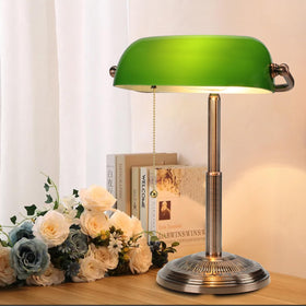 LINNMON Bankers Desk Lamp heavy metal body feels solid on desk
