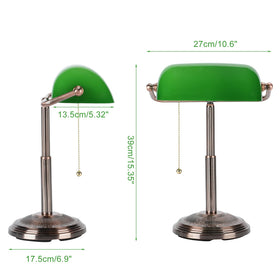 LINNMON Bankers Desk Lamp red copper finish adds warm mid-century flair