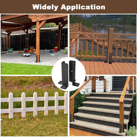 Linone 4-pcs packaging image showing heavy-duty, adjustable deck post anchors.