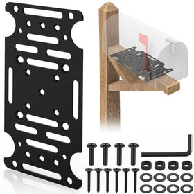 Linone mailbox mounting plate demonstrates heavy-duty steel for secure post mounting.