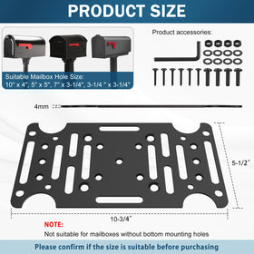 Linone post-mount bracket compatible with diverse mailbox models for flexible installation.