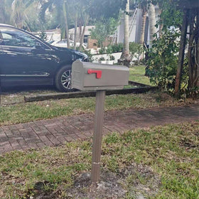 Linone universal architectural post mounting compatibility supports various mailbox styles.
