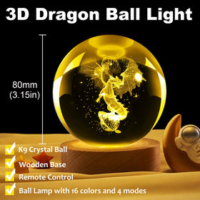 LINSINA Dragon Table Lamp with remote control for easy color and mode changes.
