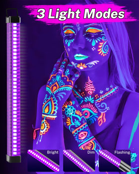 Linstaine UV-uranium glass application shows fluorescence enhancement.