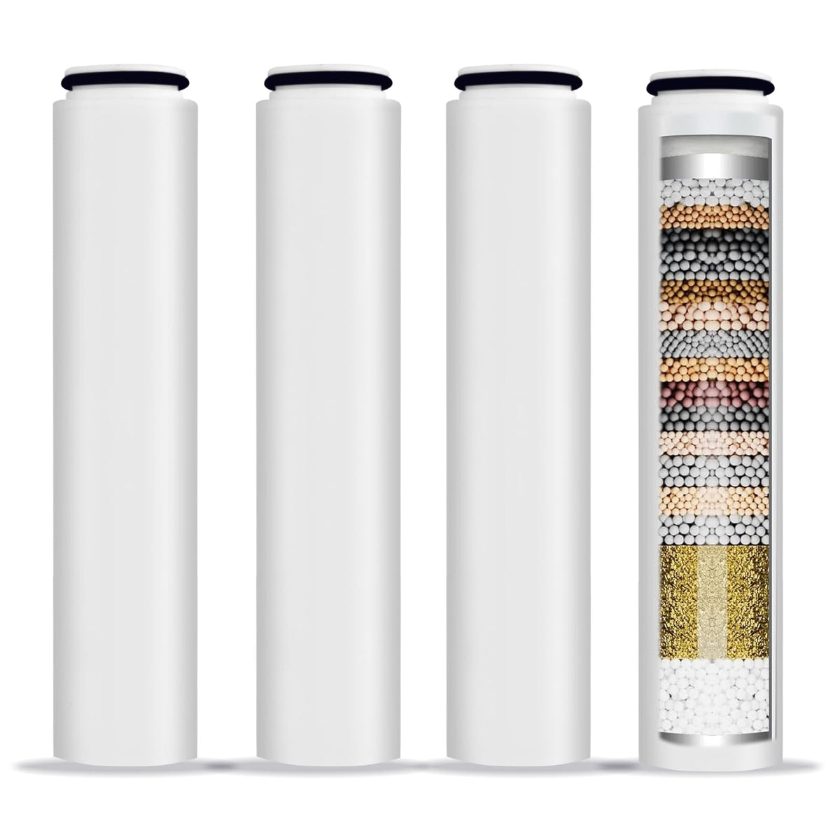 Linsuely 4-pack replacement filters for Cobbe handheld shower head chlorine removal.