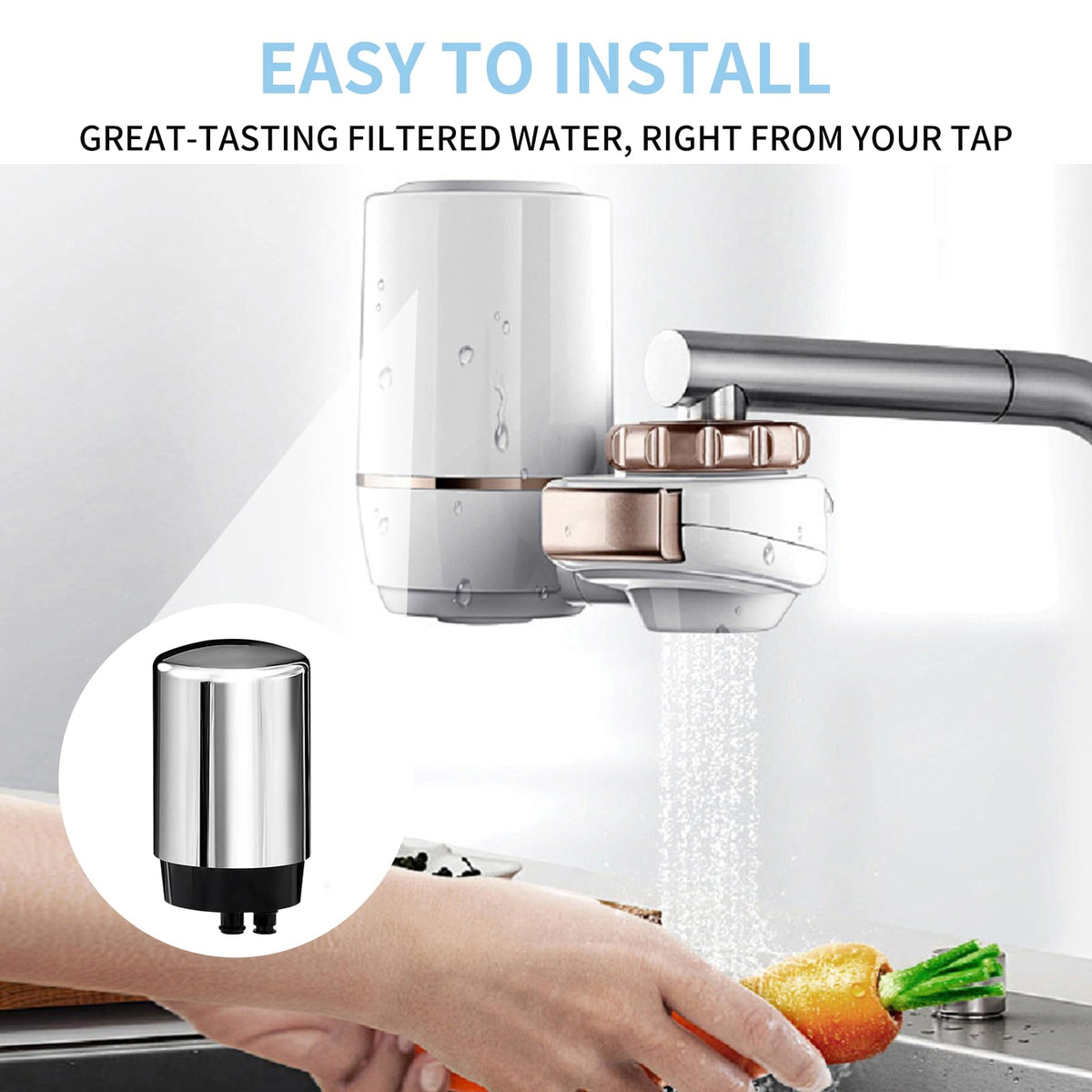 Linsuely FR-200/FF-100 installation view showing proper fit and green indicator after secure install.