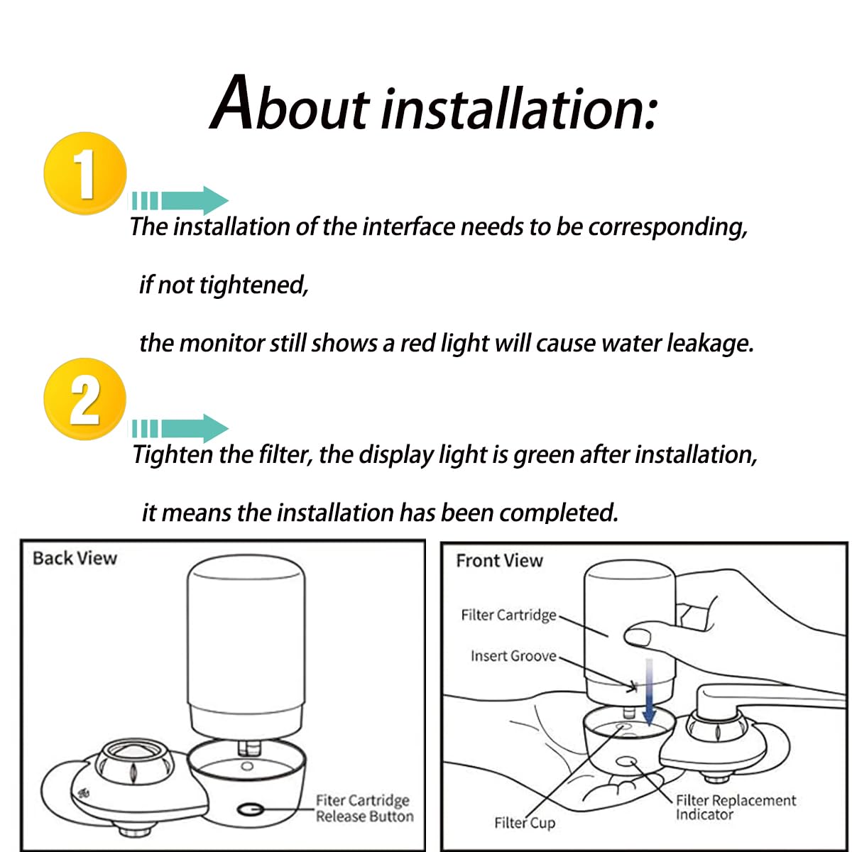 Linsuely FR-200/FF-100 replacement cartridge reduces contaminants.
