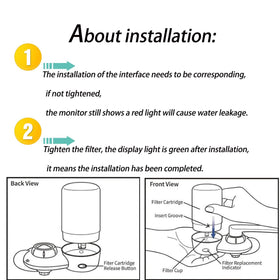 Linsuely FR-200/FF-100 replacement cartridge reduces contaminants.