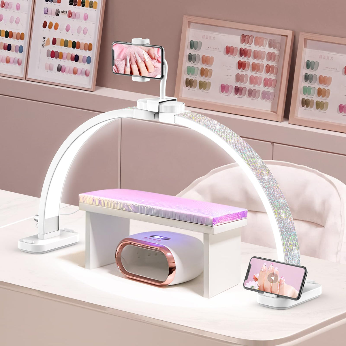 LIONVISON half moon nail light delivering precise, flicker-free illumination for detailed work