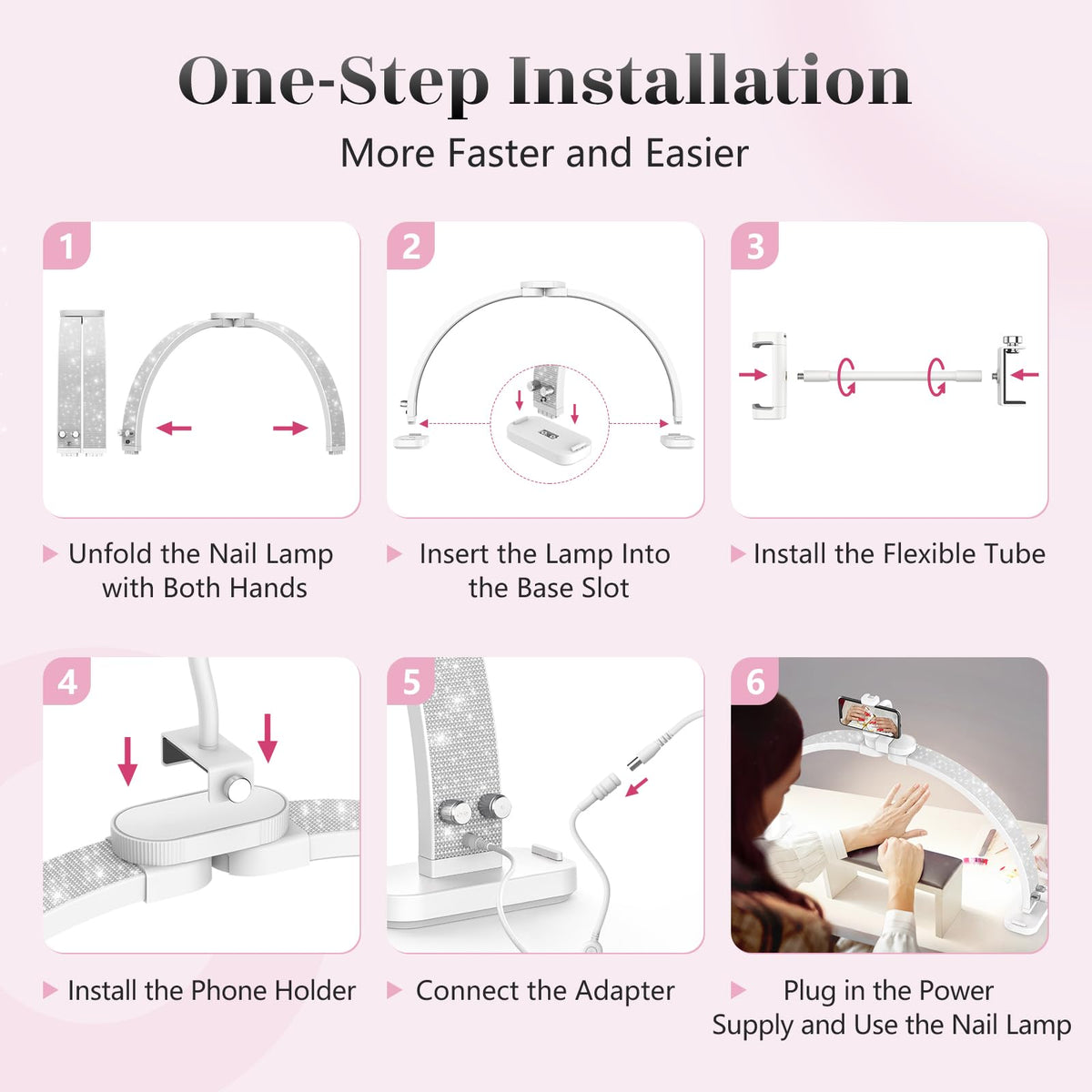 LIONVISON multi-use nail light supports makeup, tattoos, and skincare tasks