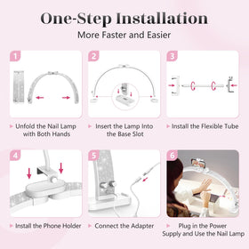 LIONVISON multi-use nail light supports makeup, tattoos, and skincare tasks