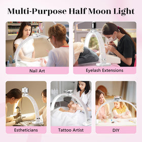 LIONVISON nail desk light with foldable base for portable setup