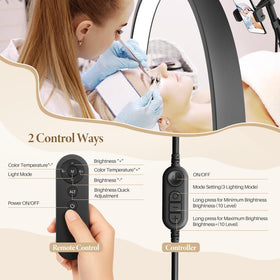 LIONVISON built‑in phone holder for hands-free recording or streaming.