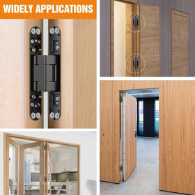 Lipshome hinge included accessories arranged for precise DIY installation.